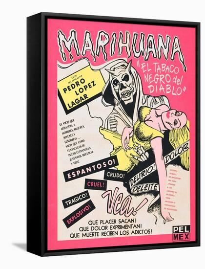 Marihuana, (aka Marihuana Story), Mexican poster art, 1950-null-Framed Stretched Canvas