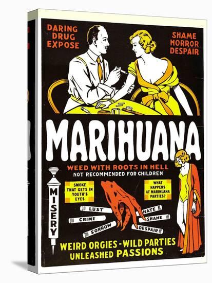 Marihuana, (aka Marihuana, the Weed with Roots in Hell!), 1936-null-Stretched Canvas