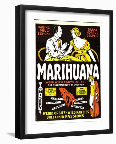 Marihuana, (aka Marihuana, the Weed with Roots in Hell!), 1936-null-Framed Art Print