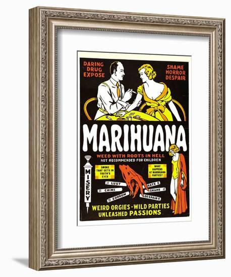 Marihuana, (aka Marihuana, the Weed with Roots in Hell!), 1936-null-Framed Art Print