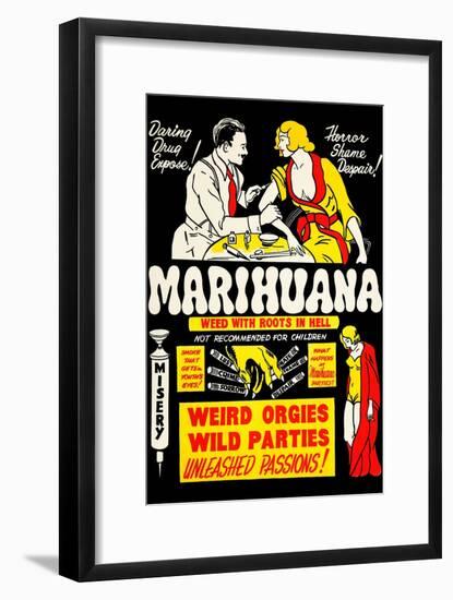 Marihuana: Weed with Roots in Hell-null-Framed Art Print