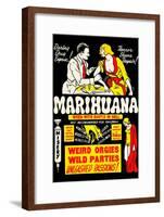 Marihuana: Weed with Roots in Hell-null-Framed Art Print