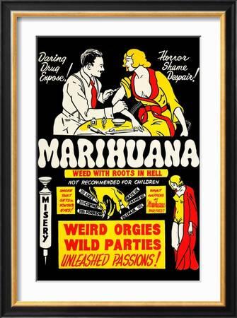 Vintage Marihuana/Marijuana Drug Film Movie Poster reprint Various Sizes