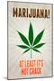 Marijuana At Least It's Not Crack College-null-Mounted Poster