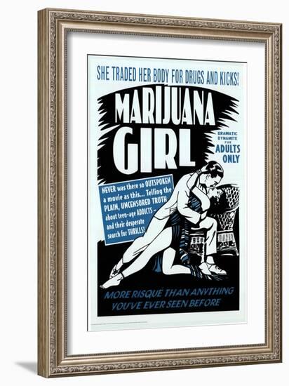 Marijuana Girl, 1969-null-Framed Art Print