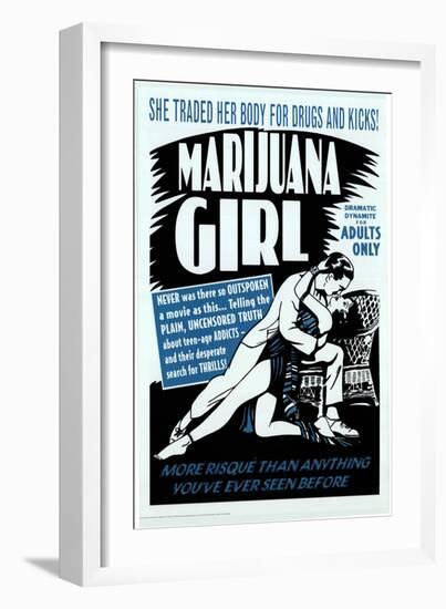 Marijuana Girl, 1969-null-Framed Art Print