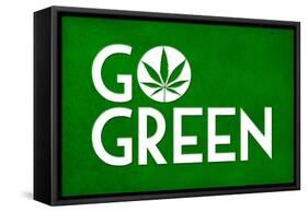 Marijuana Go Green College-null-Framed Stretched Canvas