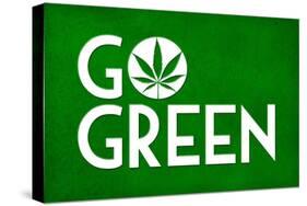Marijuana Go Green College-null-Stretched Canvas