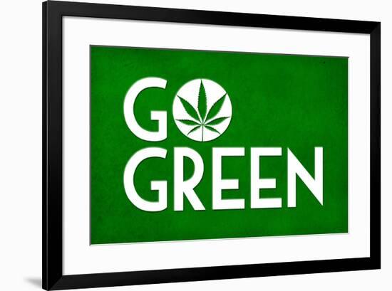 Marijuana Go Green College-null-Framed Poster