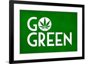 Marijuana Go Green College-null-Framed Poster