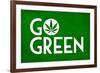 Marijuana Go Green College-null-Framed Art Print