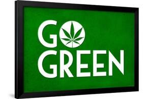 Marijuana Go Green College-null-Framed Art Print