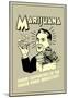 Marijuana Proud Sponsor Of Snack Food Industry Funny Retro Poster-null-Mounted Poster