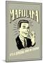 Marijuana Special Kind Of Stupid Funny Retro Poster-null-Mounted Poster