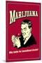 Marijuana Why Settle For Second Hand Smoke Funny Retro Poster-Retrospoofs-Mounted Poster