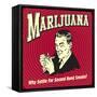 Marijuana Why Settle for Secondhand Smoke?-Retrospoofs-Framed Stretched Canvas