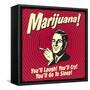 Marijuana! You'll Laugh! You'll Cry! You'll Go to Sleep!-Retrospoofs-Framed Stretched Canvas