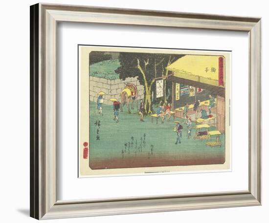 Mariko, 1837-1844-Utagawa Hiroshige-Framed Giclee Print