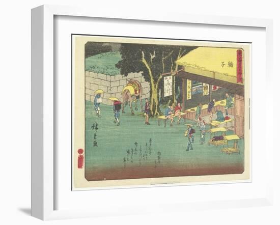 Mariko, 1837-1844-Utagawa Hiroshige-Framed Giclee Print