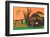 Mariko: a Roadside Tavern-Ando Hiroshige-Framed Giclee Print