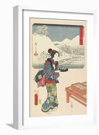 Mariko, December 1854-Utagawa Hiroshige-Framed Giclee Print