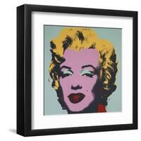 Marilyn, 1967 (on blue ground)-Andy Warhol-Framed Art Print