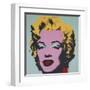 Marilyn, 1967 (on blue ground)-Andy Warhol-Framed Art Print