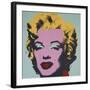 Marilyn, 1967 (on blue ground)-Andy Warhol-Framed Art Print