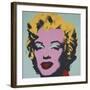 Marilyn, 1967 (on blue ground)-Andy Warhol-Framed Art Print