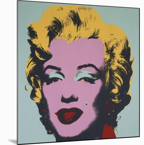 Marilyn, 1967 (on blue ground)-Andy Warhol-Mounted Art Print