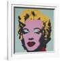 Marilyn, 1967 (on blue ground)-Andy Warhol-Framed Art Print