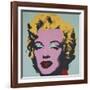 Marilyn, 1967 (on blue ground)-Andy Warhol-Framed Art Print