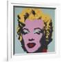 Marilyn, 1967 (on blue ground)-Andy Warhol-Framed Art Print