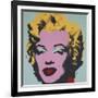 Marilyn, 1967 (on blue ground)-Andy Warhol-Framed Art Print