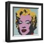 Marilyn, 1967 (on blue ground)-Andy Warhol-Framed Giclee Print