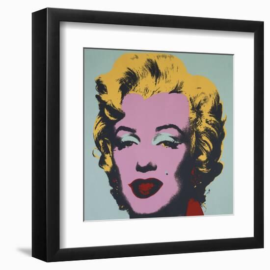 Marilyn, 1967 (on blue ground)-Andy Warhol-Framed Giclee Print