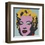 Marilyn, 1967 (on blue ground)-Andy Warhol-Framed Giclee Print