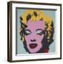 Marilyn, 1967 (on blue ground)-Andy Warhol-Framed Giclee Print