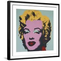 Marilyn, 1967 (on blue ground)-Andy Warhol-Framed Giclee Print