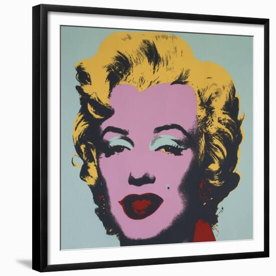 Marilyn, 1967 (on blue ground)-Andy Warhol-Framed Giclee Print