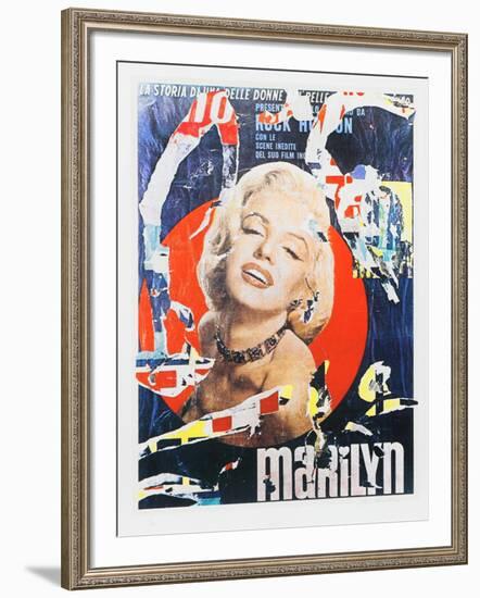 Marilyn 3-Mimmo Rotella-Framed Premium Edition