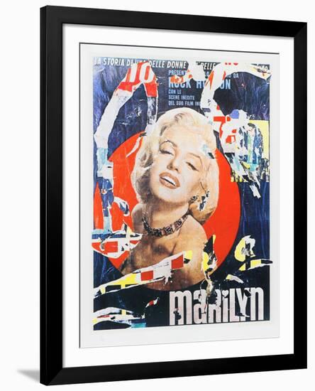 Marilyn 3-Mimmo Rotella-Framed Premium Edition