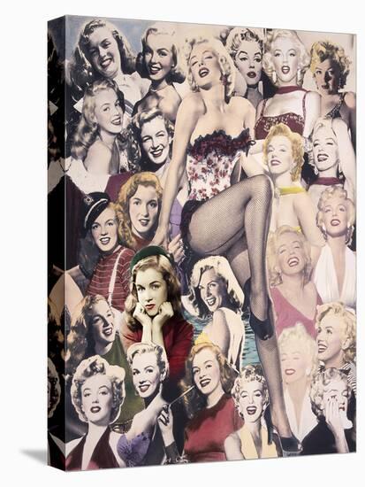 Marilyn Collage-null-Stretched Canvas