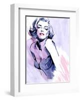 Marilyn in Purple-Ellie Rahim-Framed Art Print