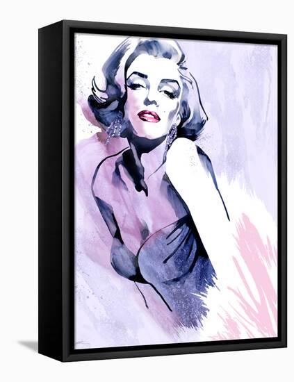 Marilyn in Purple-Ellie Rahim-Framed Stretched Canvas