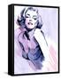 Marilyn in Purple-Ellie Rahim-Framed Stretched Canvas