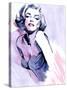 Marilyn in Purple-Ellie Rahim-Stretched Canvas