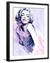 Marilyn in Purple-Ellie Rahim-Framed Art Print
