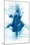 Marilyn in the City Blue-JJ Brando-Mounted Premium Giclee Print