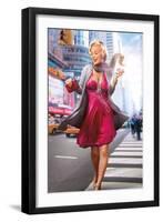 Marilyn In the City-JJ Brando-Framed Art Print